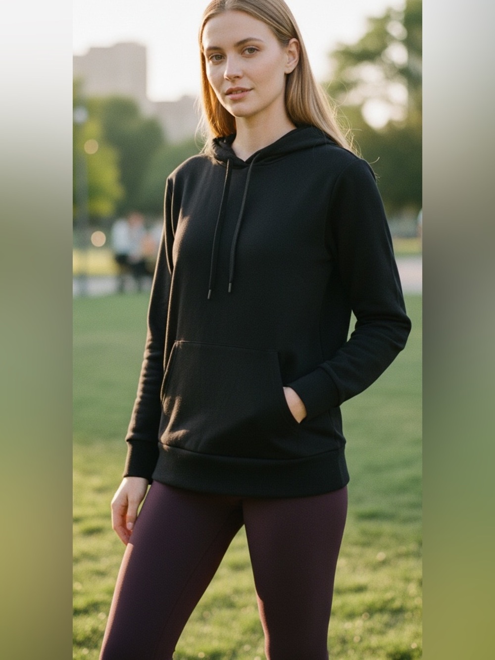 Mondetta Recycled Performance Hoodie NWT | Large Black Moisture‑Wicking Fleece